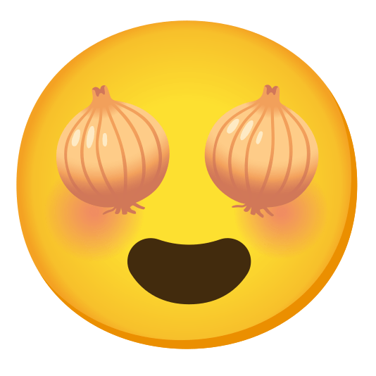 heart eyes onion
