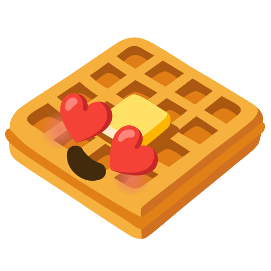 heart eyes waffle
