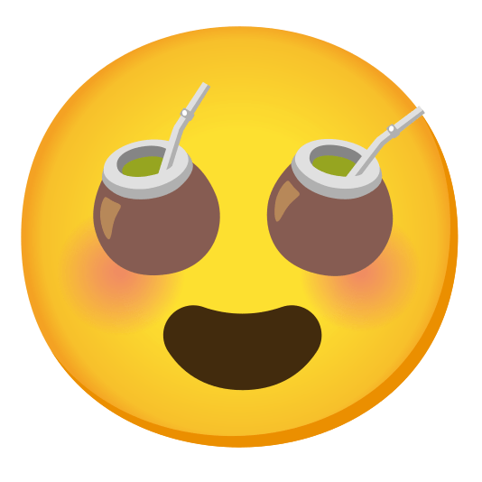 heart eyes mate drink