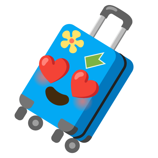 heart eyes luggage