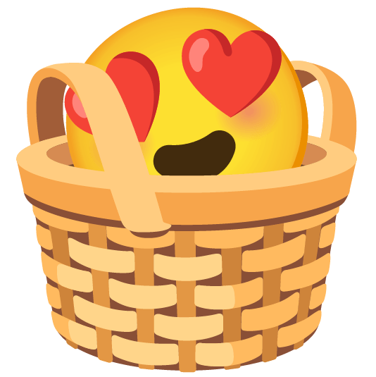 heart eyes basket