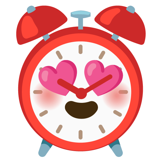 heart eyes alarm clock
