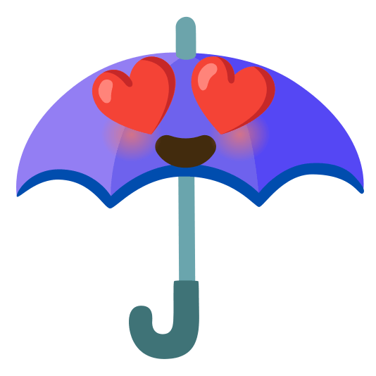 heart eyes umbrella