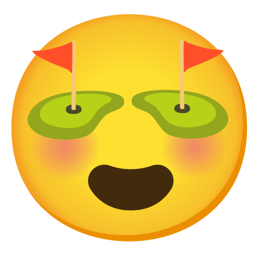 heart eyes golf