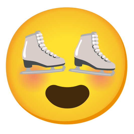 heart eyes ice skate