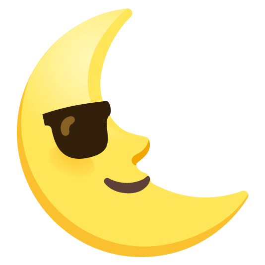 sunglasses last quarter moon with face
