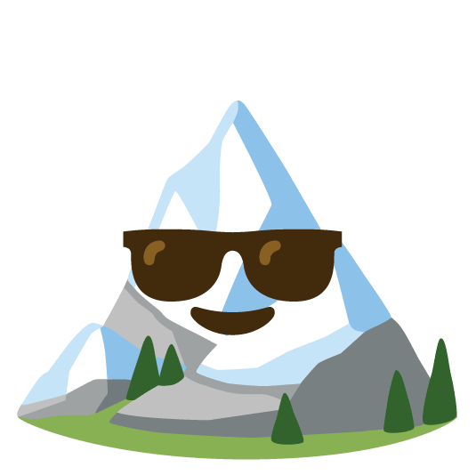sunglasses snow capped mountain