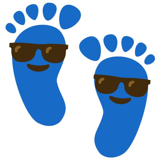 sunglasses footprints