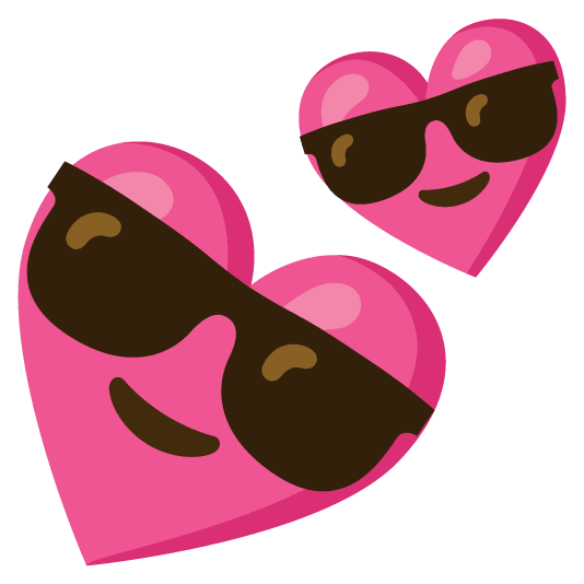 sunglasses two hearts