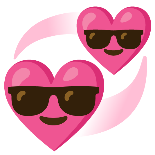 sunglasses revolving hearts