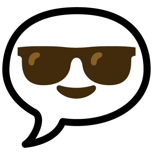 sunglasses speech balloon