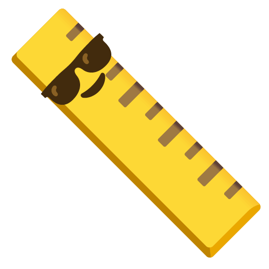sunglasses straight ruler