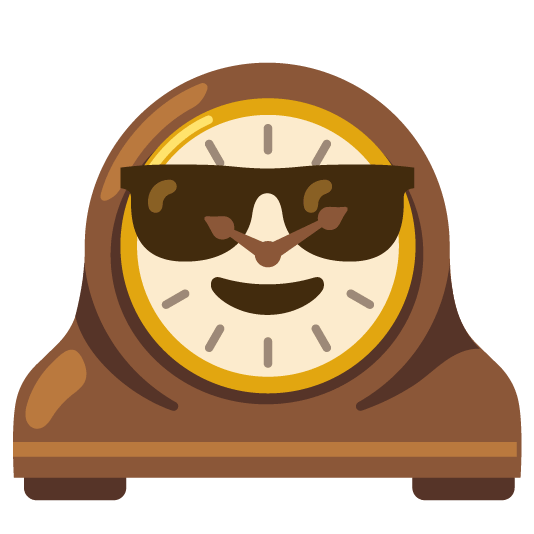 sunglasses mantelpiece clock