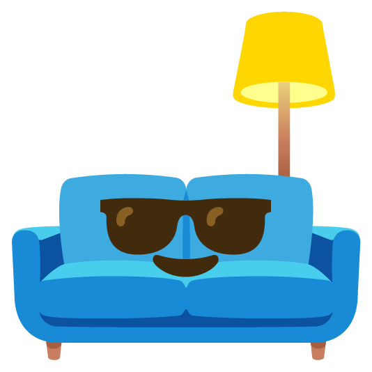 sunglasses couch and lamp