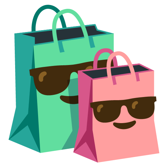 sunglasses shopping bags