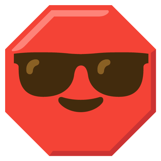 sunglasses octagonal sign