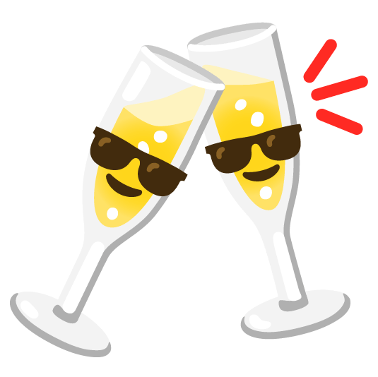 sunglasses clinking glasses