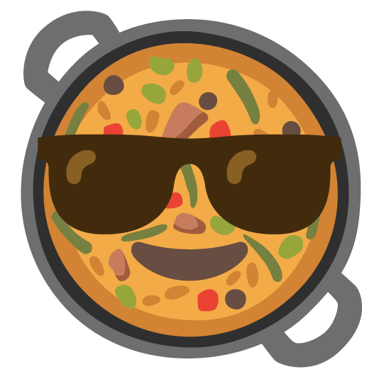 sunglasses shallow pan of food