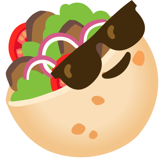 sunglasses stuffed flatbread