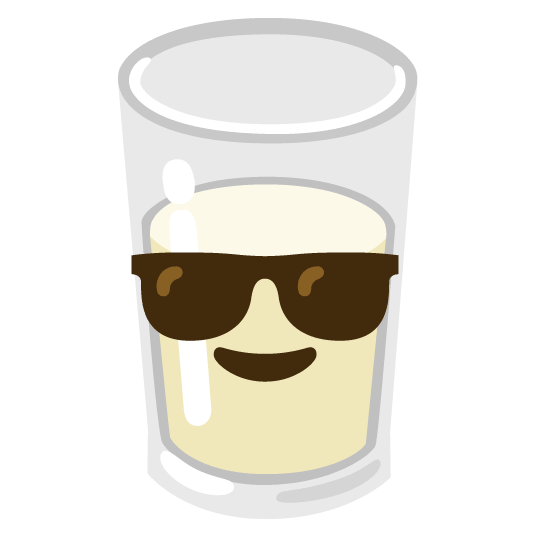 sunglasses glass of milk