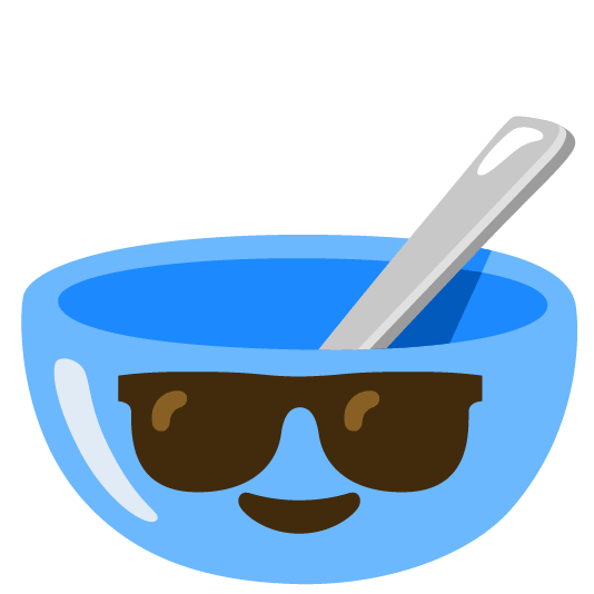 sunglasses bowl with spoon