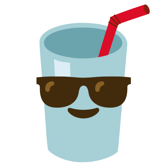 sunglasses cup with straw