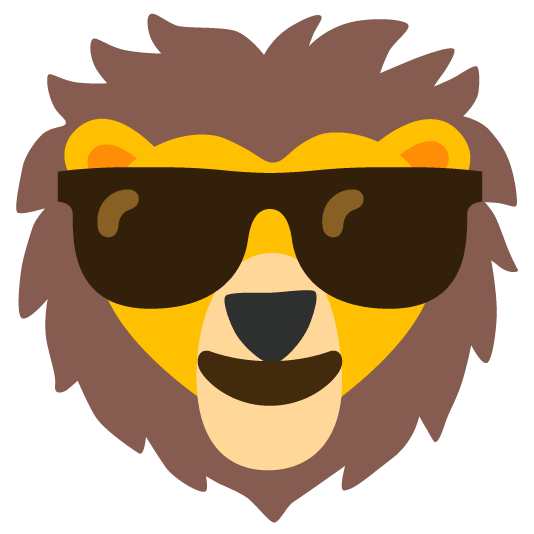 sunglasses lion face