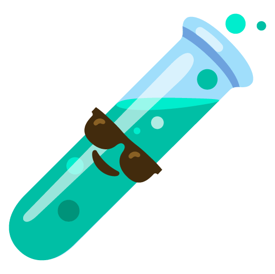 sunglasses test tube