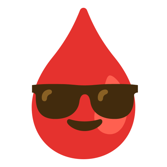 sunglasses drop of blood