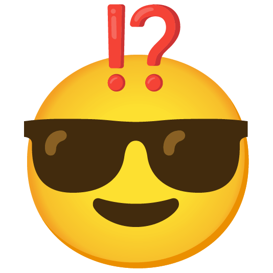 sunglasses interrobang