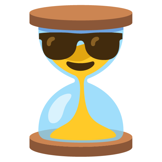 sunglasses hourglass flowing sand