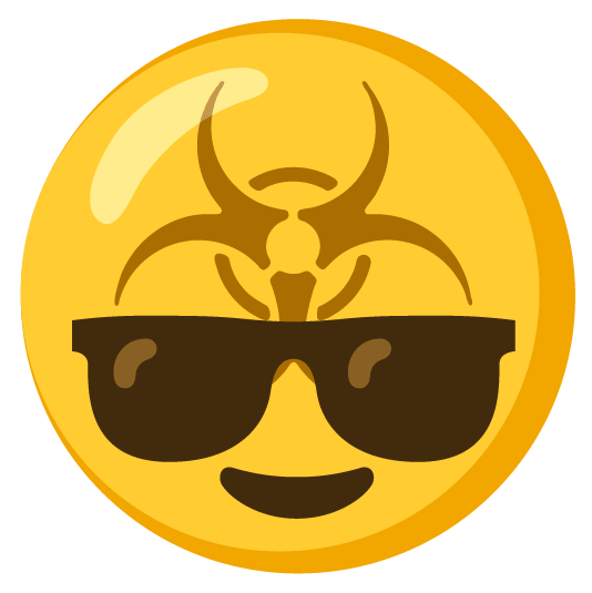 sunglasses biohazard sign