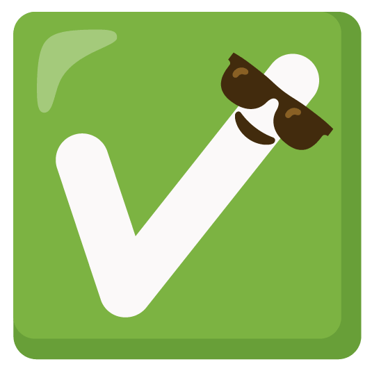 sunglasses white check mark