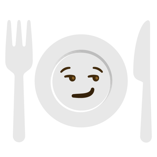 smirk knife fork plate