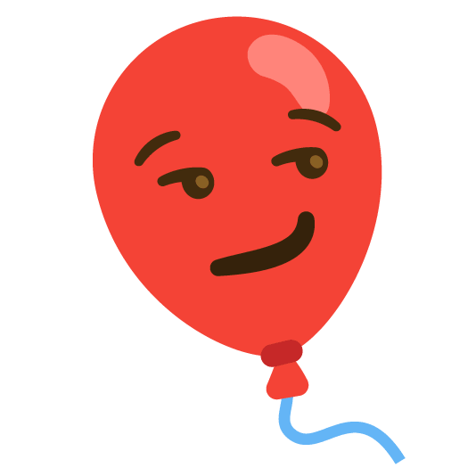 smirk balloon