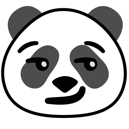 smirk panda face