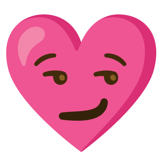smirk gift heart