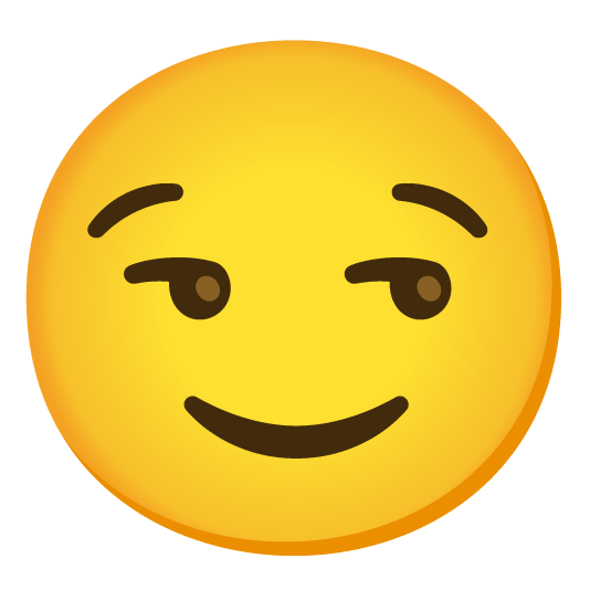 smirk slightly frowning face