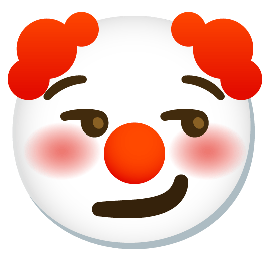 smirk clown face