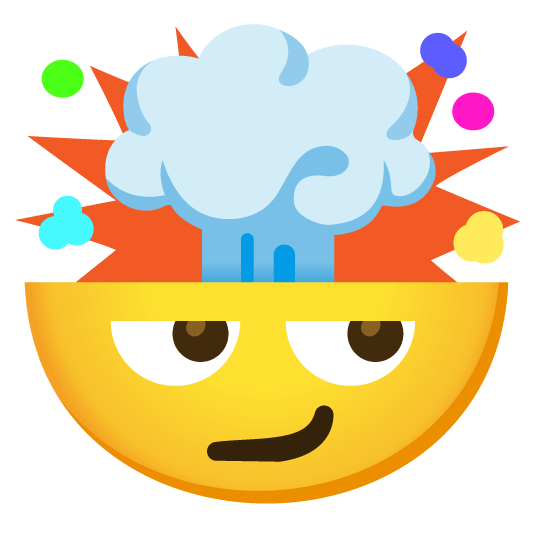 smirk exploding head