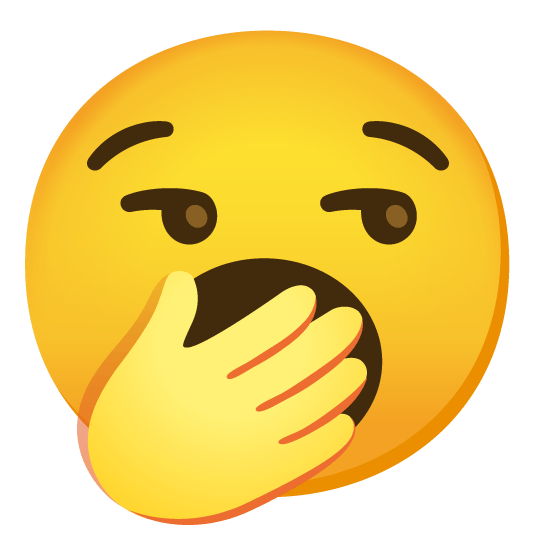 smirk yawning face