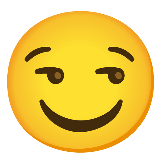 smirk white frowning face