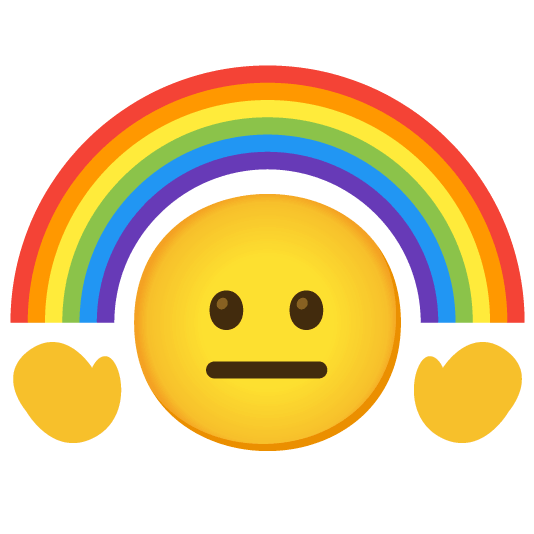 neutral face rainbow