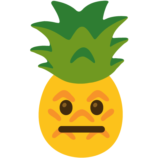 neutral face pineapple