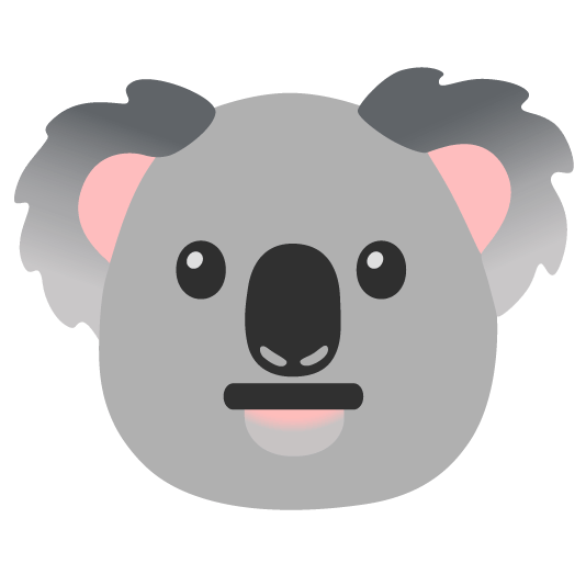 neutral face koala