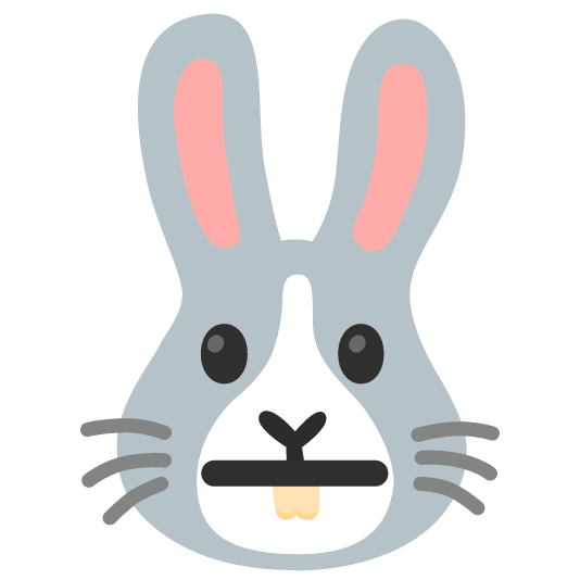 neutral face rabbit