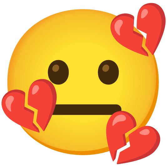 neutral face broken heart