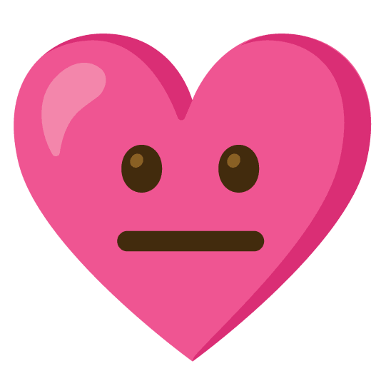 neutral face gift heart
