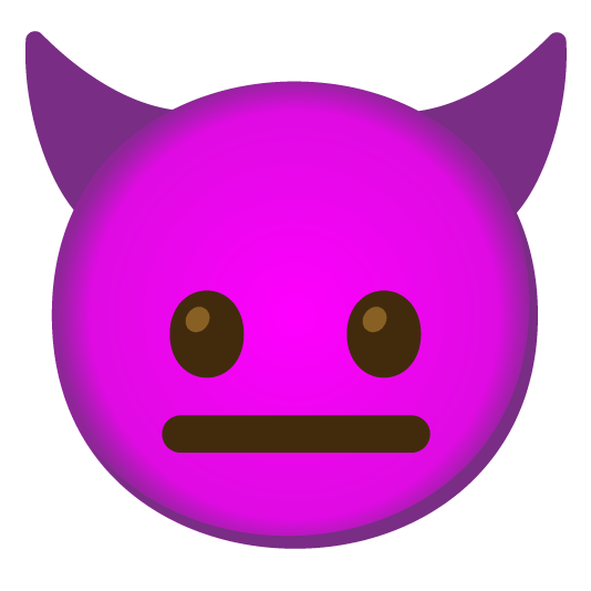 neutral face smiling imp