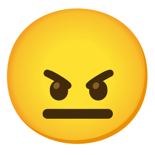 neutral face angry